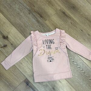 Charming Pink Ruffled Kids Sweatshirt Girls Size 4/5 Pullover
